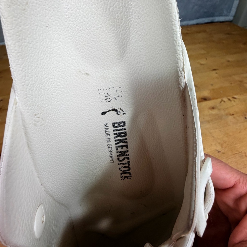 Birkenstock Boston EVA Clogs White Women Size 8 or 39 Made in Germany Waterproof - Picture 8 of 11